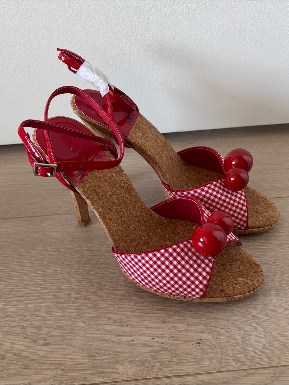 Jeffrey Campbell Red Gingham Cherry Heels